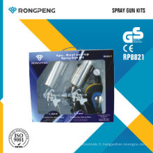 Rongpeng R8821 Kit de pistolet à pulvérisation HVLP Kits de pulvérisateur